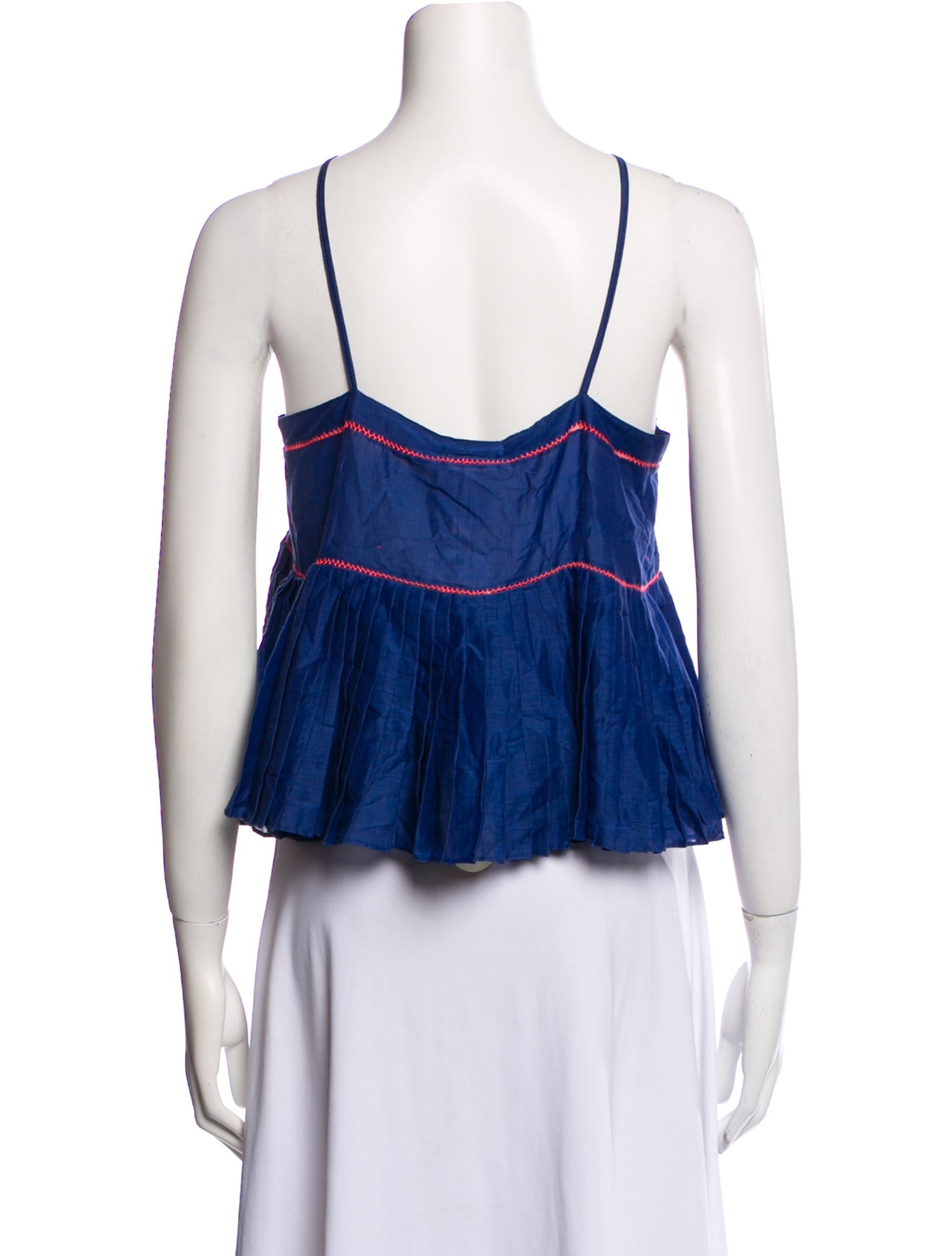 Thierry Colson Square Neckline Sleeveless Crop Top